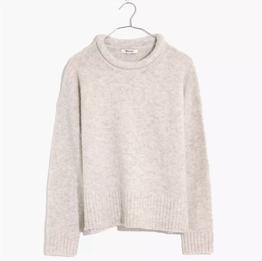 Madewell Fulton wool blend mock neck pullover sweater
